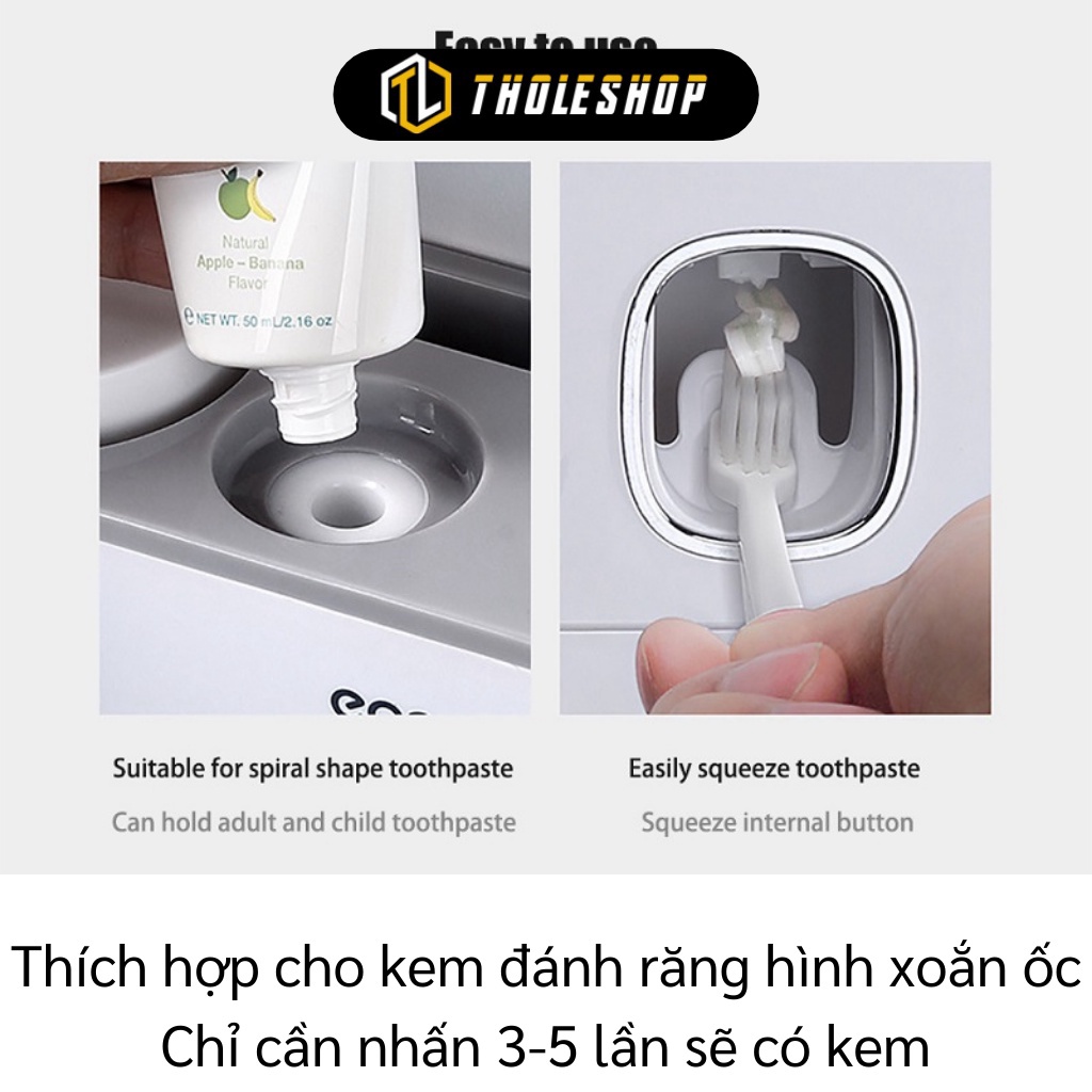 [SGD] Kệ Nhà Tắm - Bộ Nhã Kem Đánh Răng Tự Động Ecoco Treo Trường, Giá Treo Bàn Chải 8515