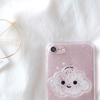 Ốp iphone Đám Mây 3D kim tuyến