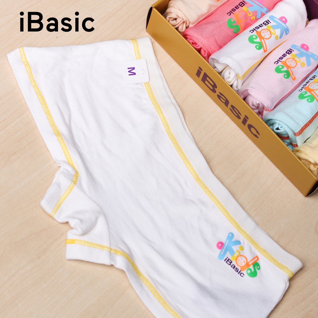 [Mã FASHIONMALLT4 giảm tới 30K đơn 150K] Hộp 6 quần lót bé gái boy short iBasic KG002P