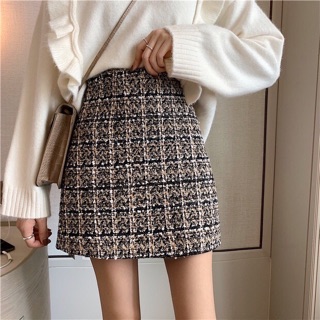 [order] Chân váy chữ A chất dạ tweed