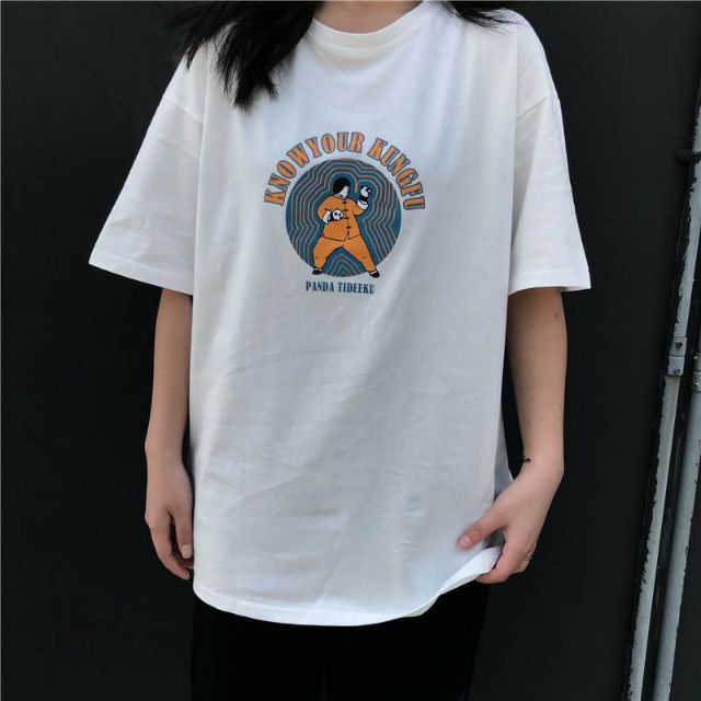 Áo thun tay lỡ Unisex Kungfu