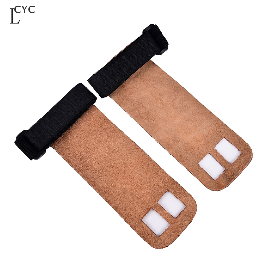 CYC 1 pair Grips crossfit gymnastics hand grip guard palm protectors glove Brown CY