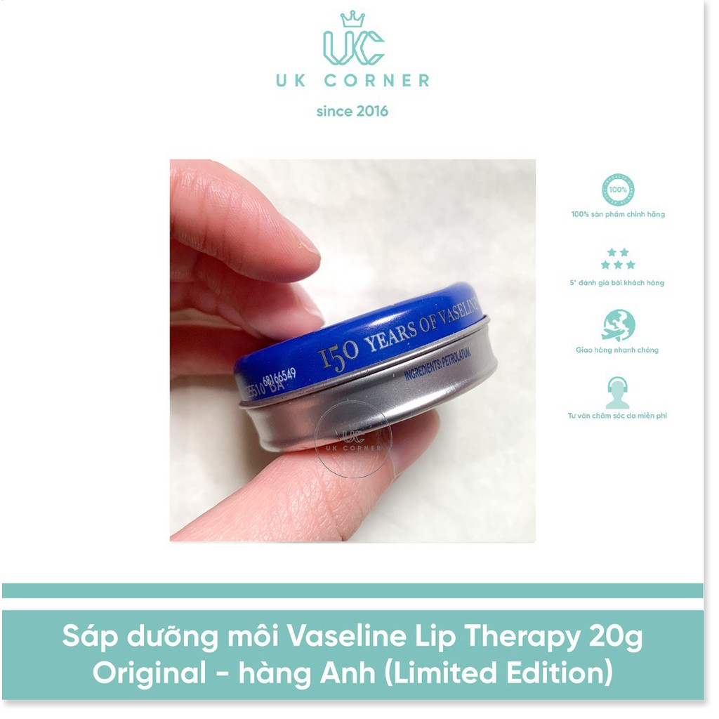 [Mã giảm giá] Sáp dưỡng môi Vaseline Lip Therapy 20g hàng Anh (UK)