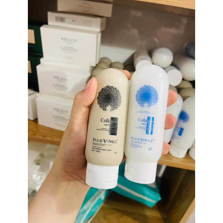 Kem Hấp Tóc Phục Hồi Siêu Mềm Mượt Collagen Plus Vinge 100ML | Hàng Chính Hãng