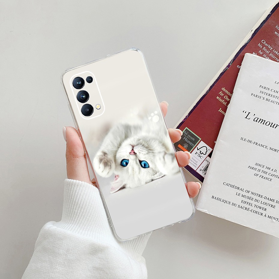 Ốp Điện Thoại Tpu Dẻo Họa Tiết Hoạt Hình Bông Hoa Xinh Xắn Cho Oppo Reno 5 Reno 5 Pro 5g