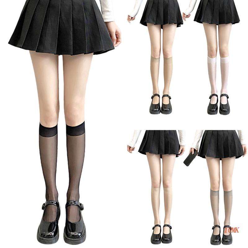 Vớ Dài Qua Gối Màu Sắc Trơn Siêu Mỏng Thời Trang Mùa Hè 10MK Dành Cho Nữ