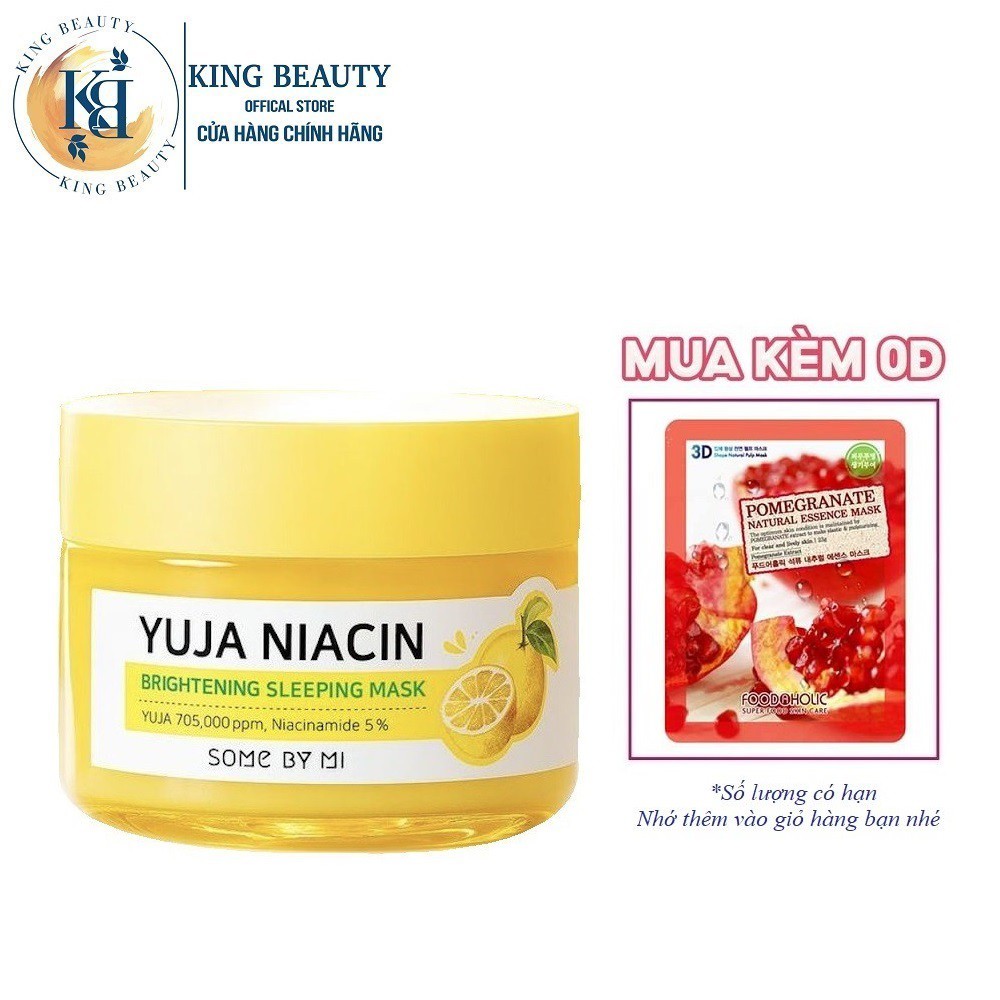 Mặt Nạ Ngủ Dưỡng Trắng Da Chiết Xuất Quả Thanh Yên Some By Mi Yuja Niacin 30 Days Miracle Brightening Sleeping Mask 60g