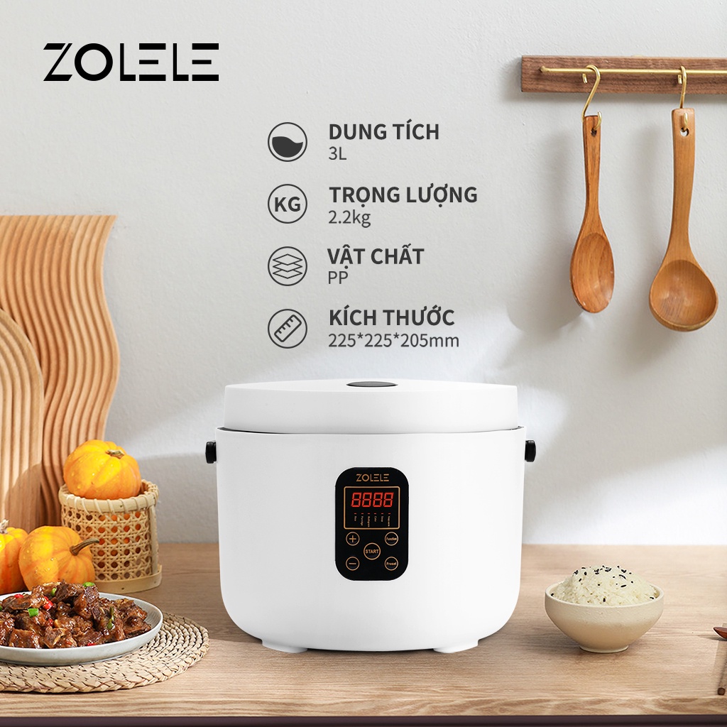 Nồi cơm điện thông minh đa chức năng ZOLELE ZB003 3L 501W  - Chính hãng