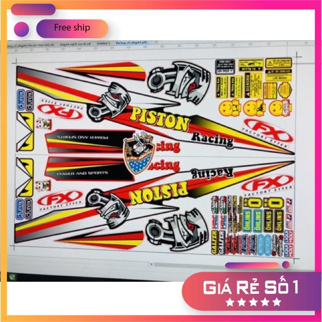 Tem rời elegant pittong đỏ đen bảo hành màu sắc vĩnh viễn