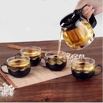 Bình lọc trà thủy tinh kèm 4 cốc