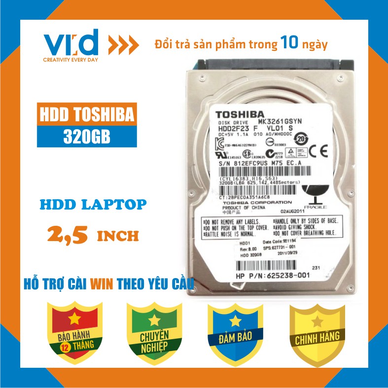 Ổ cứng HDD 2,5" (Laptop) 500GB, 32GB, 250GB, Western, Seagate, Hitachi, Toshiba - Hàng tháo máy-Bảo hành 12T!!! | BigBuy360 - bigbuy360.vn