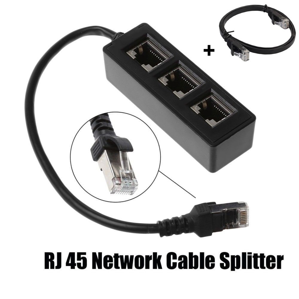 Dây Cáp Chia Cổng Mạng Lan Rj45 1 Đầu Đực Sang 3 Đầu Cái | BigBuy360 - bigbuy360.vn
