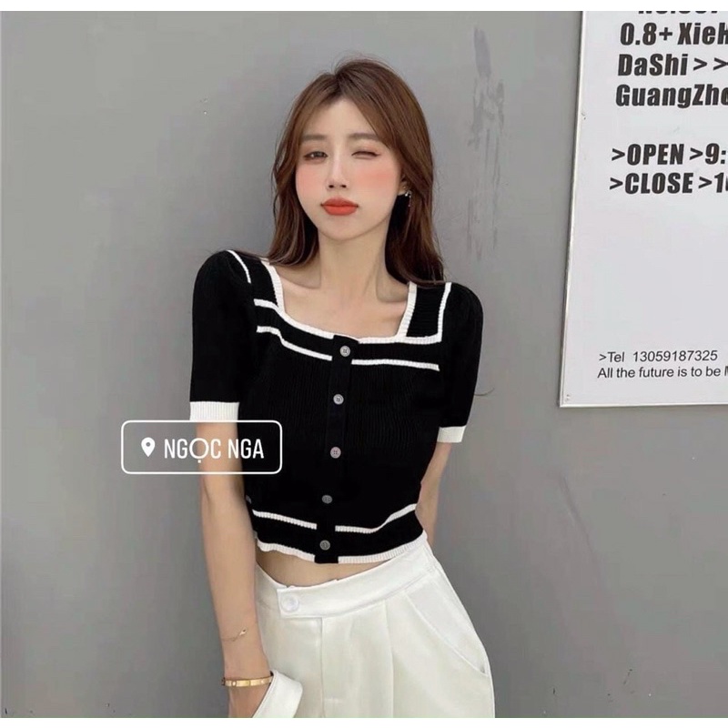 ÁO LEN CỔ VUÔNG | BigBuy360 - bigbuy360.vn