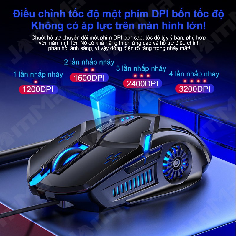 Chuột Gaming G5 6 Nút Có Đèn Led Nhiều Màu Sắc Cho Dpi 3200