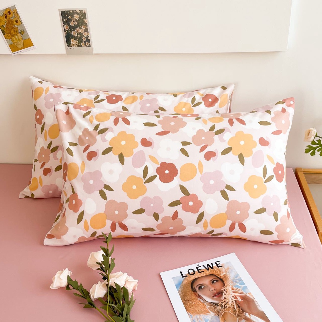 Vỏ Gối Cotton In Họa Tiết Phong Cách Đồng Quê Độc Đáo Tiện Dụng Cho Gia Đình
