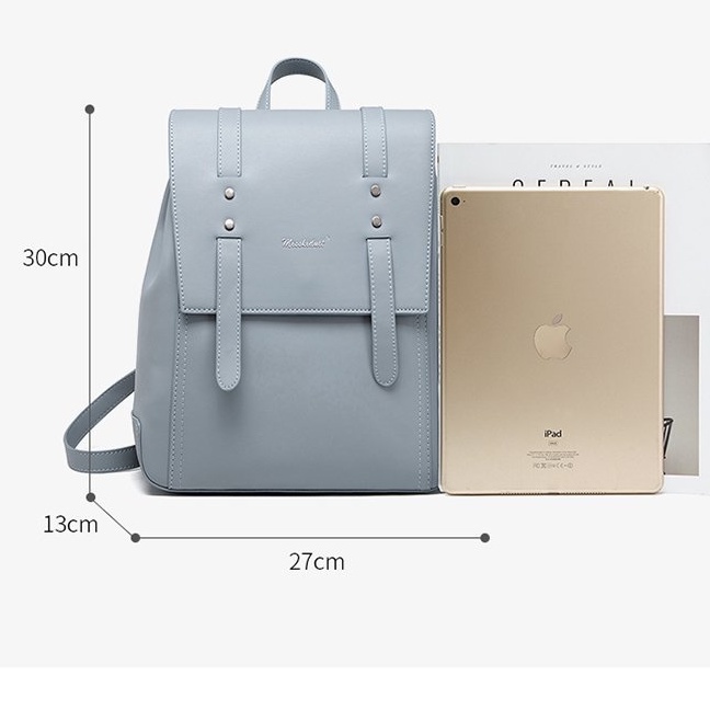 Women's Backpack British Retro PU Leather Waterproof Big Capacity Korea Fashion Women's Backpack