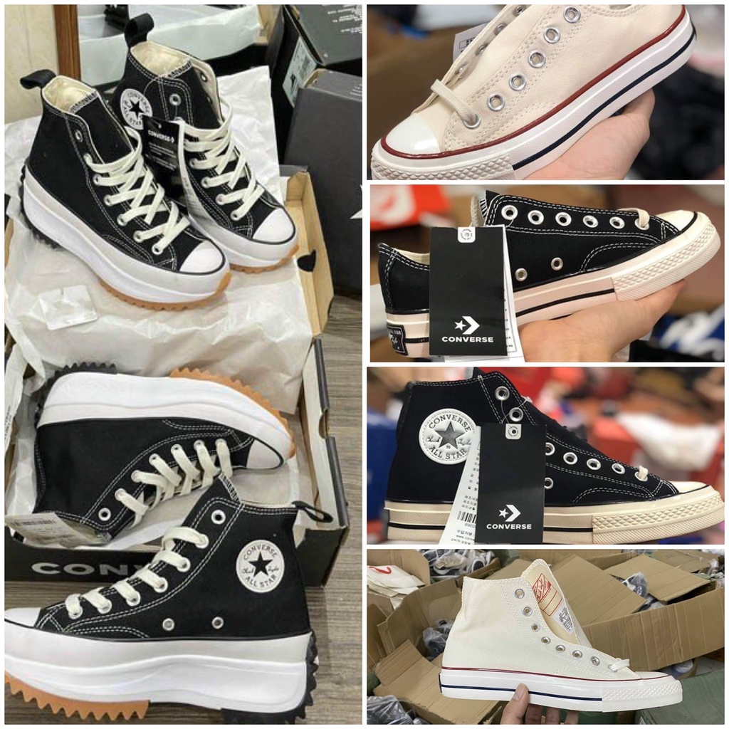 (MIỄN SHIP + TẤT )Giày thể thao Sneaker Conversss Run CV cổ cao nam nữ độn đế full size 36-43