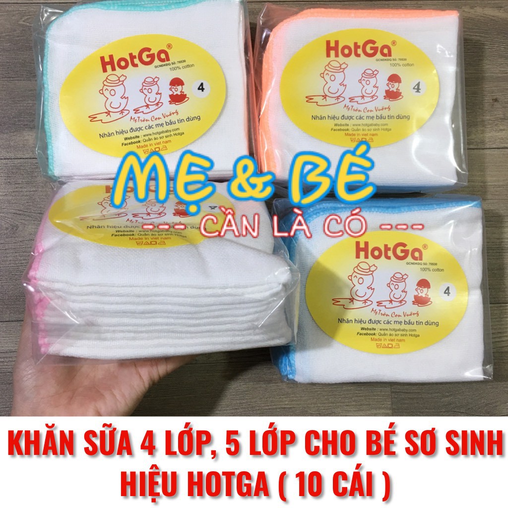 KHĂN SỮA CHO BÉ, KHĂN SỮA 4 LỚP/5 LỚP, KHĂN SỮA HOTGA