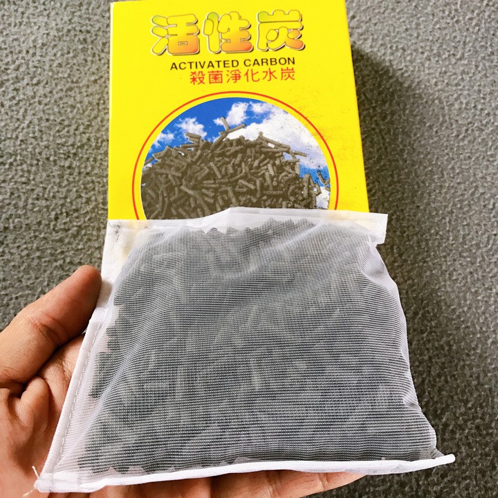 1 hộp Than Hoạt Tính Cho Hồ Cá Cảnh 250g, Loại Bỏ Mùi Hôi, Tạp Chất, Siêu Li Ti, Cải Tạo Nguồn Nước Cho Hồ Cá Nhà Bạn