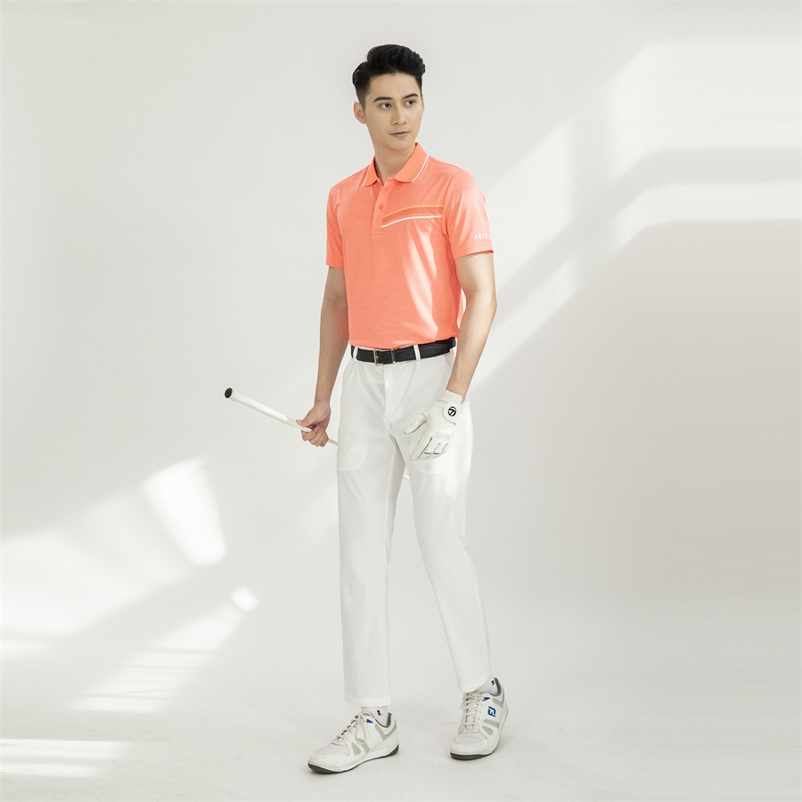 Áo polo nam ARISTINO phom Golf fit, thiết kế cổ dệt line kẻ, chất liệu thoáng khí - APSG03S1