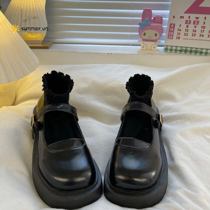 Giày Búp Bê Đế Dày Phong Cách Retro Pháp Thời Trang Xuân Hè 2022 Mới Cho Nữ