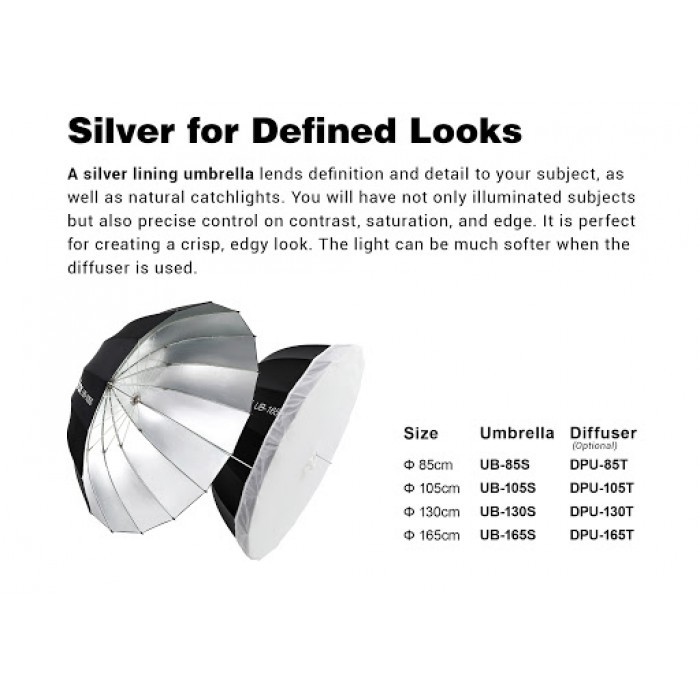 Dù UB-105S hắt sáng sâu silver parabolic