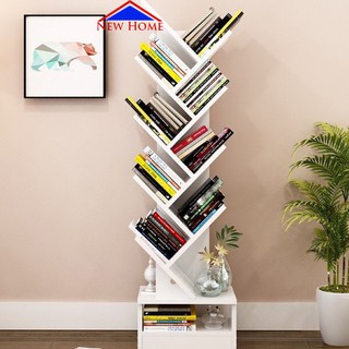 Kệ sách xương cá có hộc tủ