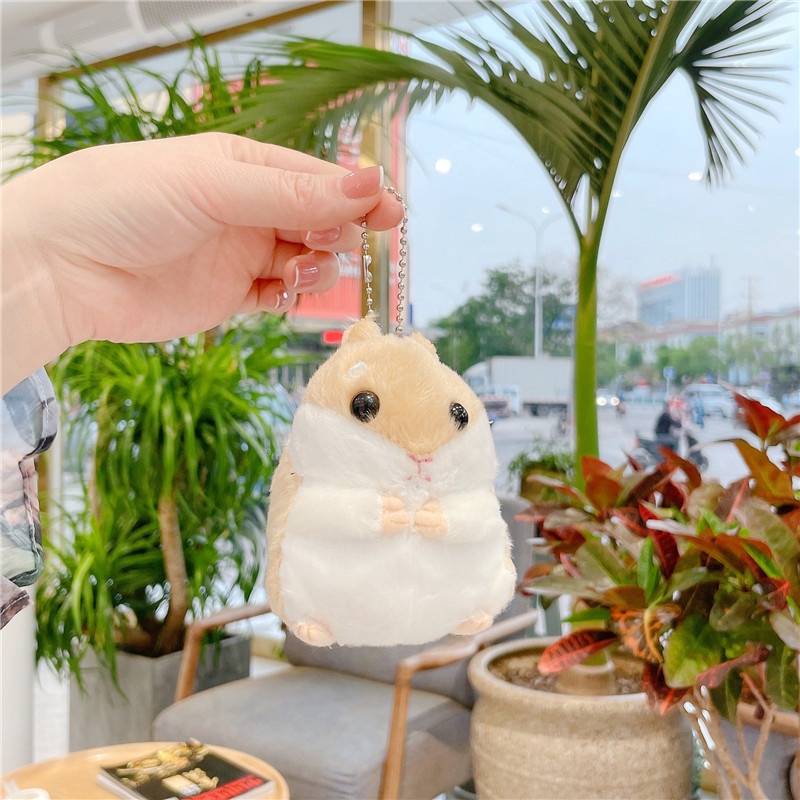 Móc Khóa Hình Chuột Hamster Nhồi Bông Dễ Thương