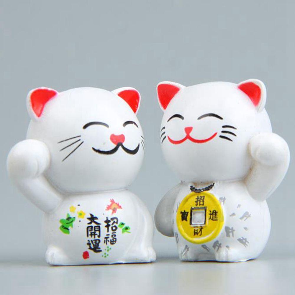 Mô Hình Chú Mèo May Mắn Mini Trang Trí Sân Vườn