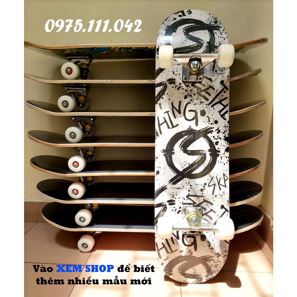 Ván Trượt Skateboard Thể Thao Cao Cấp - Chất Liệu Gỗ Phong Ép Cao Cấp 7 Lớp