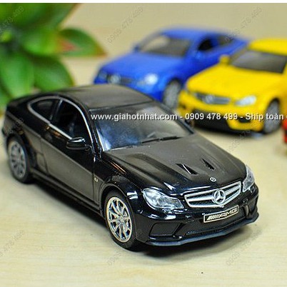 Xe Mô Hình Kim Loại Mercedes C63 Amg Tỉ Lệ 1/32  - 15cm Đen - 9810.1