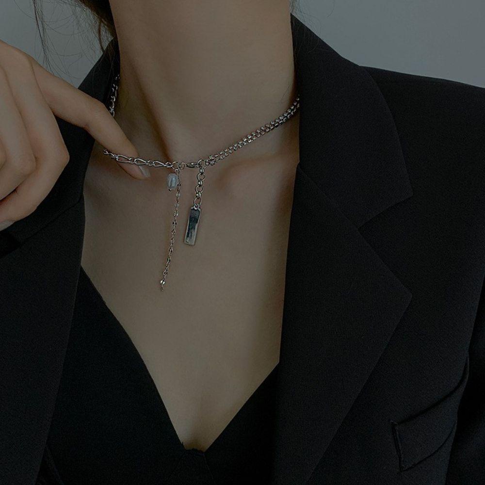 ANEMONE Vòng cổ Đính Đá Phong Cách Gothic Thời Trang Cho Nữ