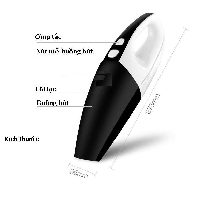 Máy hút bụi mini không dây 120W 25000 r/phút loại cao cấp HÌNH THẬT | BigBuy360 - bigbuy360.vn