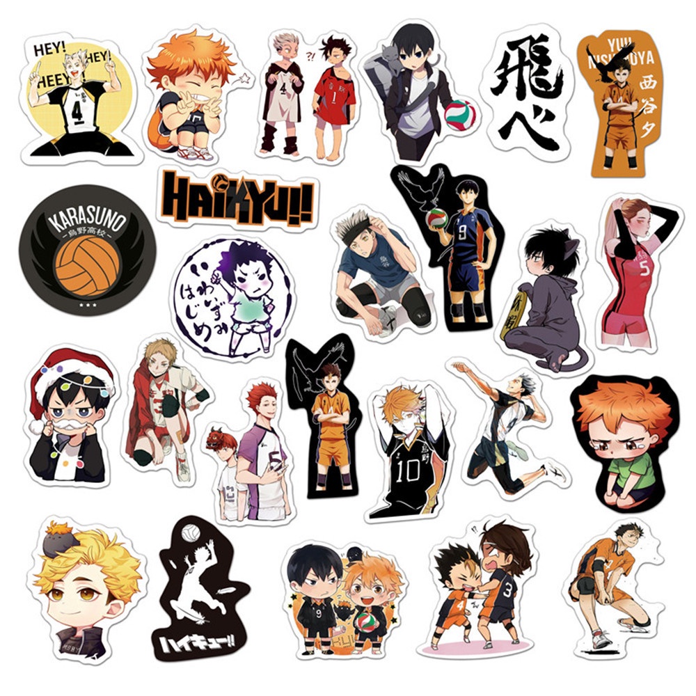 50 Hình dán sticker anime manga Haikyuu dễ thương - DB.123