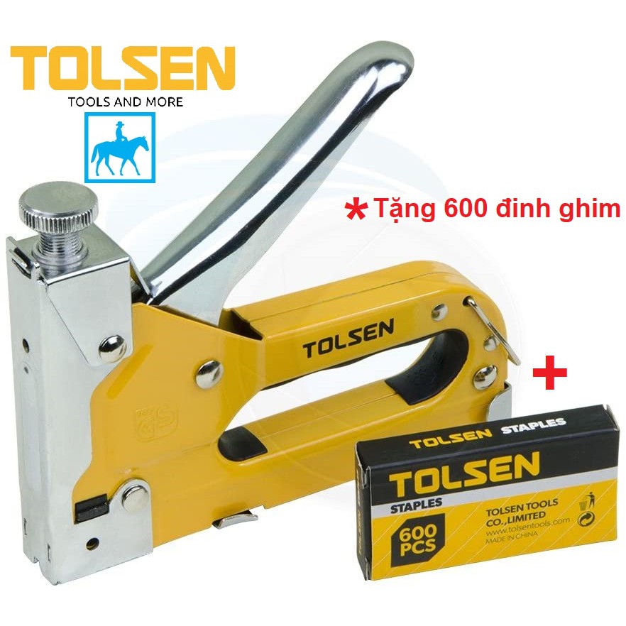 TOLSEN Kìm kềm bấm đinh ghim điều chỉnh tăng lực Staple 43021 Tặng Hộp Đinh Ghim 600 đinh