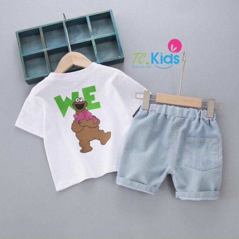 Bộ áo phông KL mix với quần sooc cho bé trai