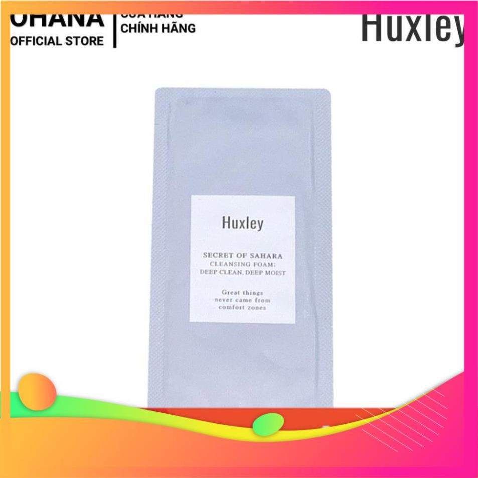 Sữa Rửa Mặt Sạch Sâu Huxley Cleansing Foam; Deep Clean, Deep Moist 3g - Huxley Sample