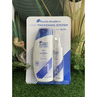 Set Gội Xả 2 Trong 1 Head & Shoulders Hair Thickening System with Biotin của Mỹ