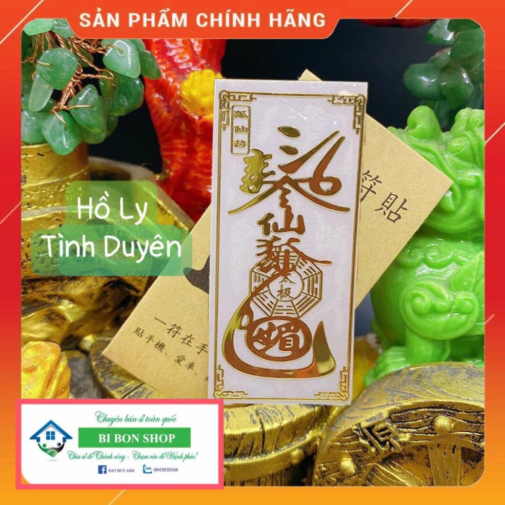 *RẺ* Linh phù dán điện thoại HỒ LY TÌNH DUYÊN ý nghĩa phong thủy và đẹp lung linh trên điện thoại, laptop