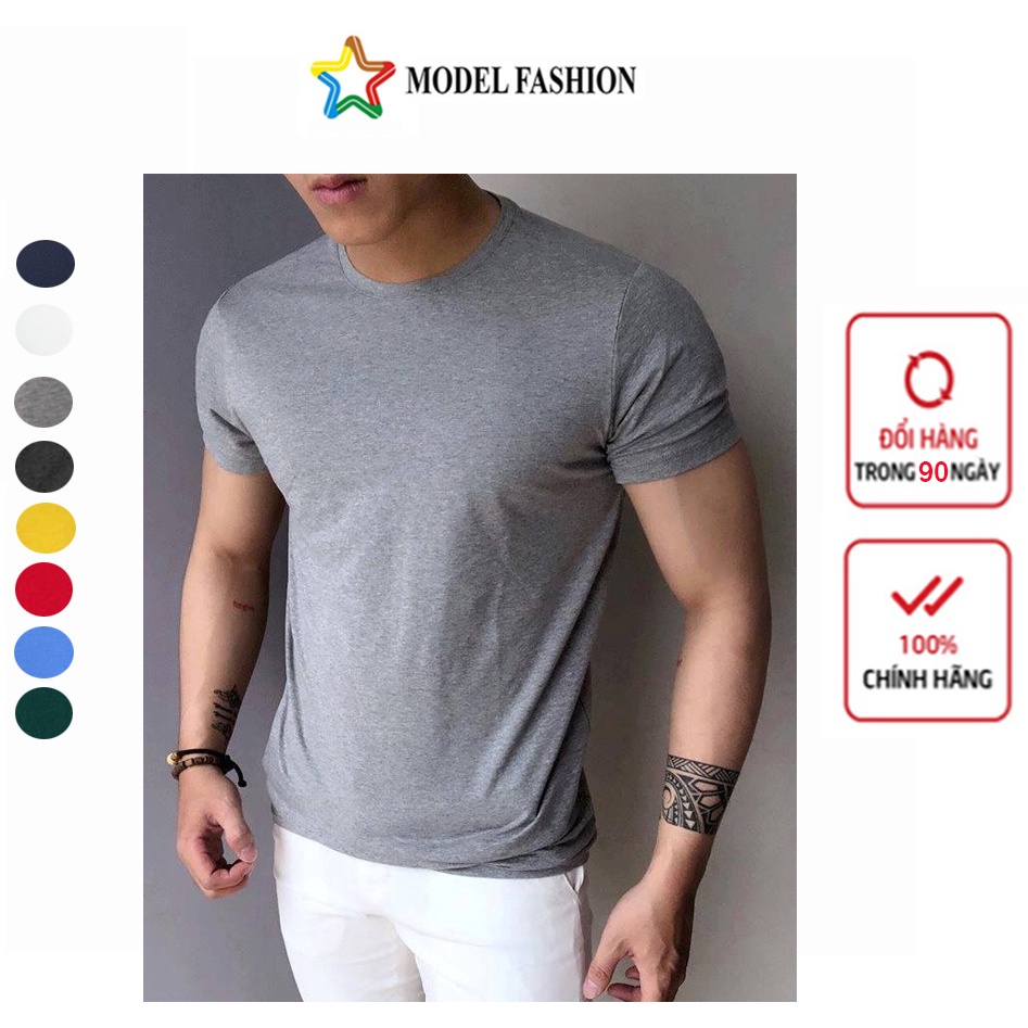 Áo thun cổ tròn trơn nam Model Fashion thoáng mát ATH001 (màu ngẫu nhiên)
