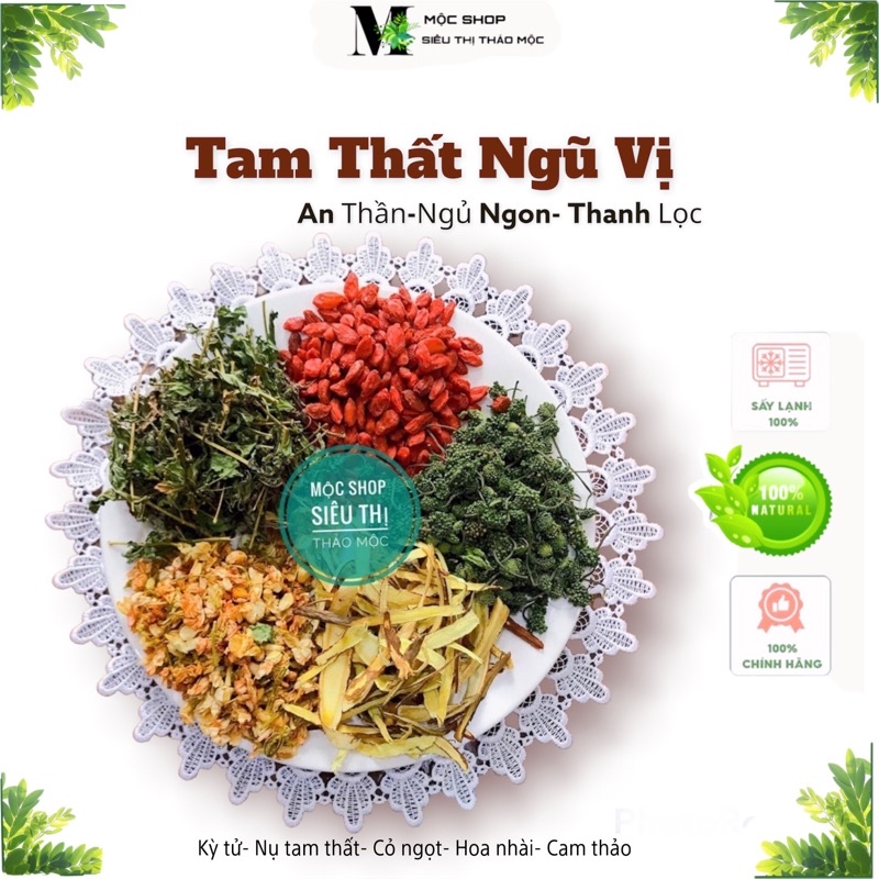 TRÀ NỤ HOA TAM THẤT NGŨ VỊ(Mát gangiúp ngủ sâu hơn)