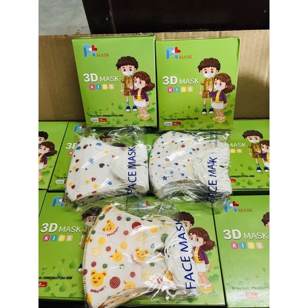 Khẩu trang trẻ em  3D