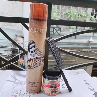 Combo gôm  Xịt Tóc Suavecito Sáp vuốt tóc nam tạo kiểu tóc REUZEL