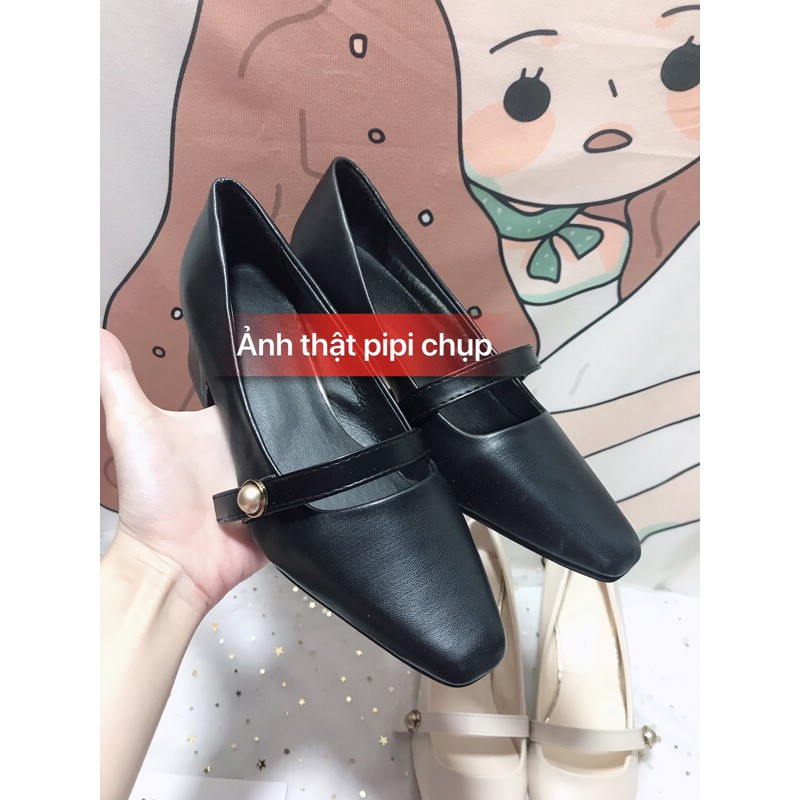 (Sẵn) Giày búp bê mũi vuông đế 3cm sang chảnh G022 | BigBuy360 - bigbuy360.vn