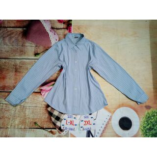 Hàng Áo sơ mi nữ kẻ sọc size l-xl chuẩn