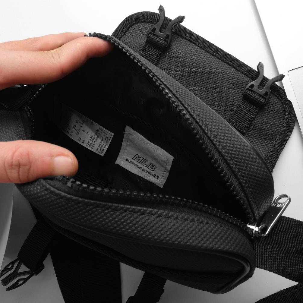 TÚI ĐEO CHÉO MLB MINI BAG COLLECTION CHẤT POLYESTE CAO CẤP, TÚI THỜI TRANG MLB600 MÀU ĐEN  chuản xịn