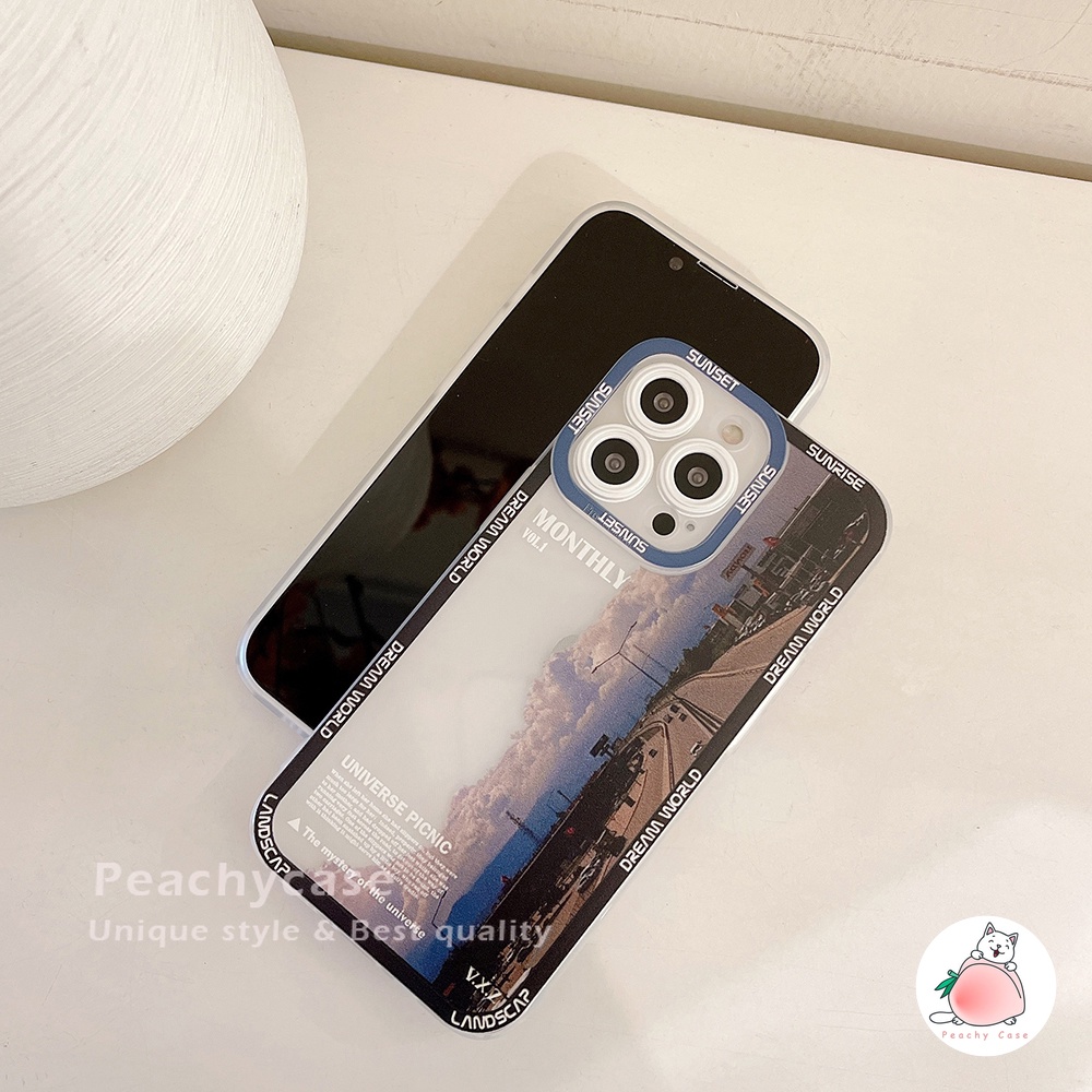 Ốp Điện Thoại TPU Mềm Bo Viền Họa Tiết Núi Phú Sĩ Cho iPhone 13 12 Pro Max 11 Xr Xs Max X 7 8 Plus X