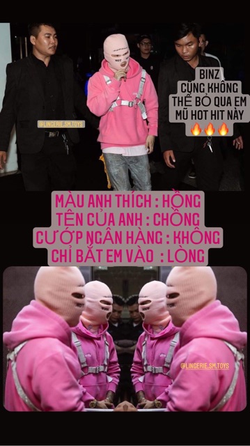 Mặt Nạ / Mũ Gangster Rap Việt nhiều màu ,Binz (video+ảnh thật sản phẩm)