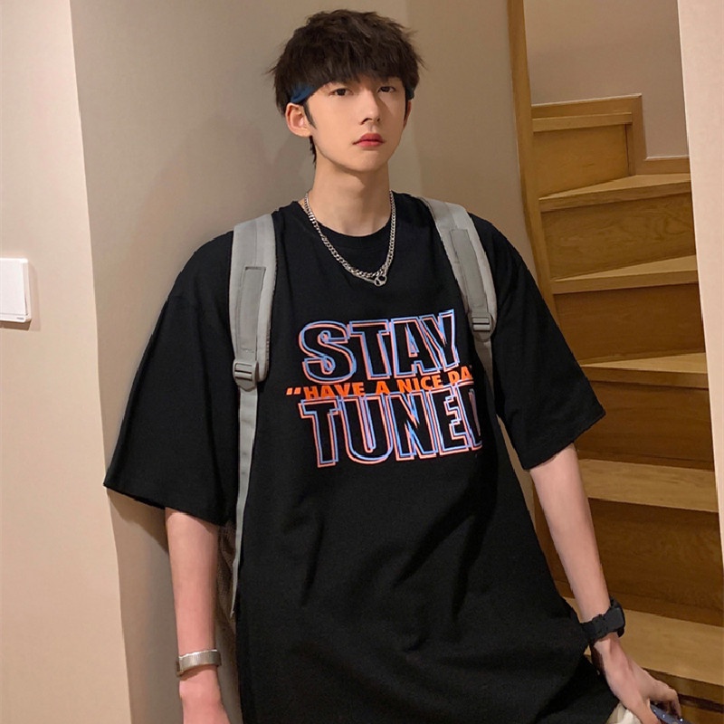 Áo Thun Nam Tay Ngắn In Chữ Size M-5XL Phong Cách Hip Hop