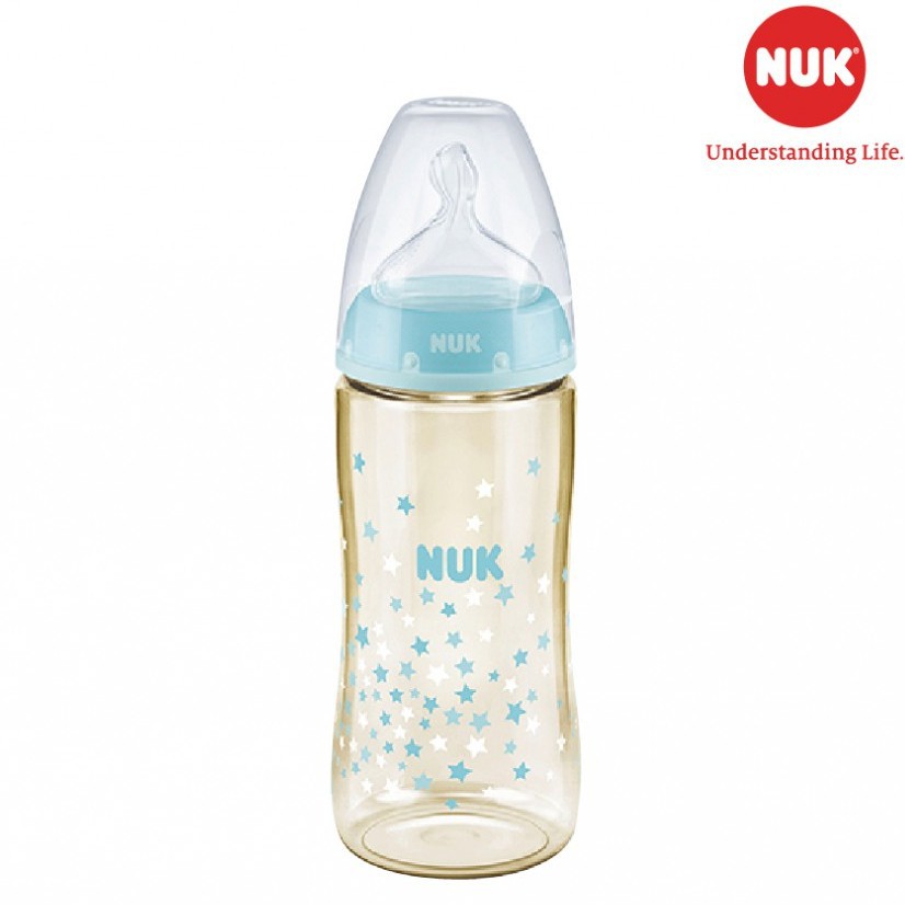 (Chính hãng) Bình sữa NUK Premium Choice+ nhựa PPSU núm ti silicon 150ml 300ml